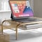 Martha Stewart Ryder Gold Mesh Metal Desktop Monitor Stand Riser with Organizer Drawer and Side Storage HH-OHD04-GLD-MS - alternate 7